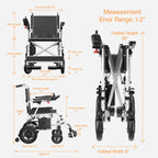 Portable Electric Wheelchair Lightweight Foldable for Adults Seniors