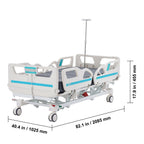 Premium 5 Function Full Electric Hospital Bed with Cardiac Position 550LBS