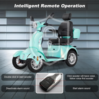 Mobility Scooter with Adjustable Seat & Storage Box, 4-Wheel, 800W Green
