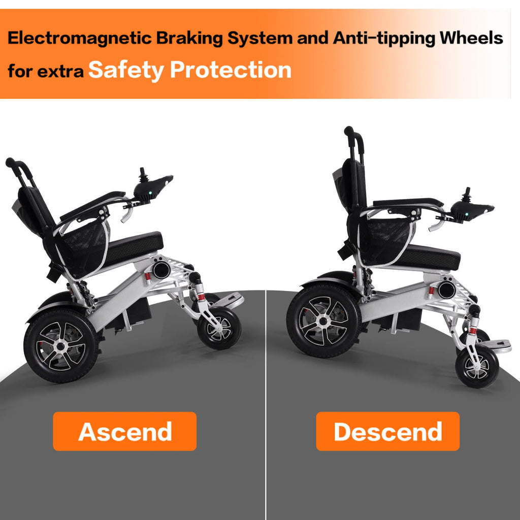 Power Wheelchair for Seniors and Disabled, Light-Weight and Foldable, Suitable for All Terrain