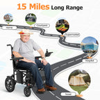 Portable Electric Wheelchair Lightweight Foldable for Adults Seniors